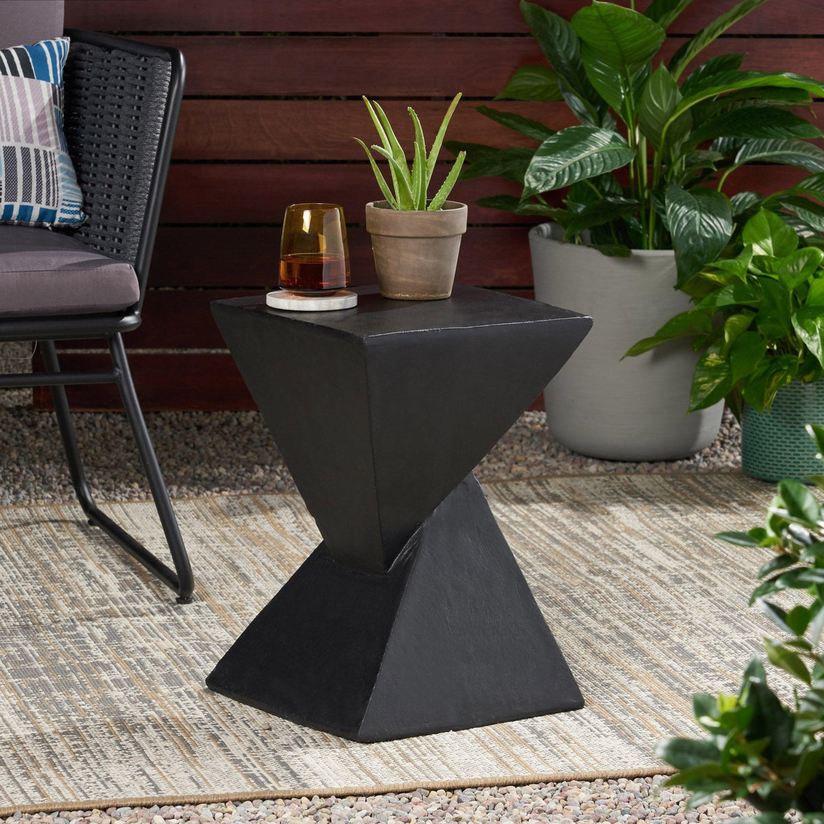 Stark Home Tess Outdoor Concrete Accent Table