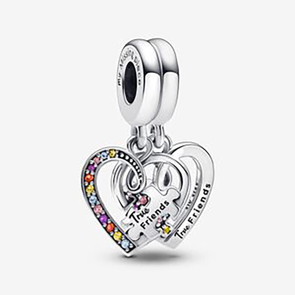 Pandora Puzzle Piece Hearts Splittable Charm