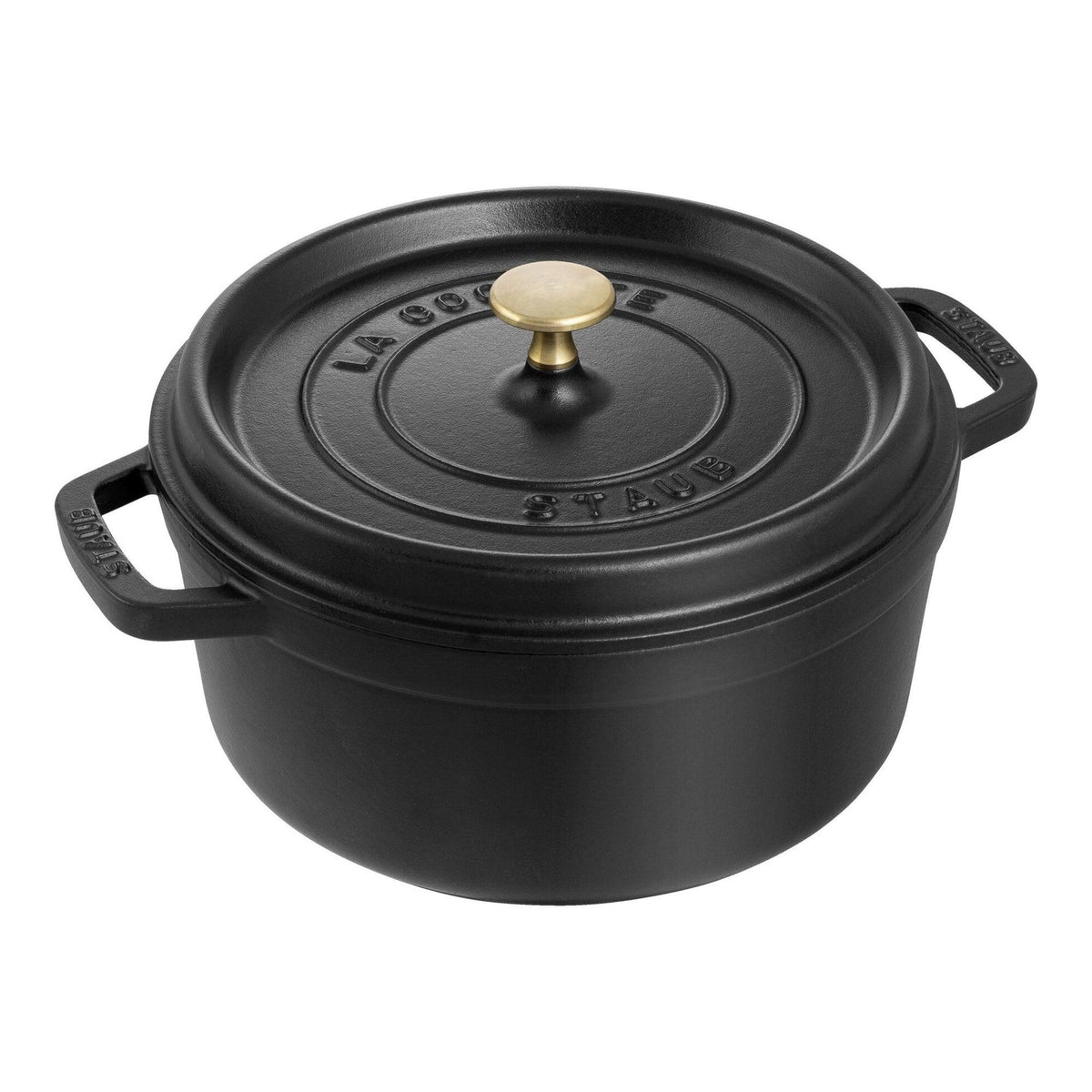 Staub 4qt Cast Iron Round Dutch Oven Matte Black
