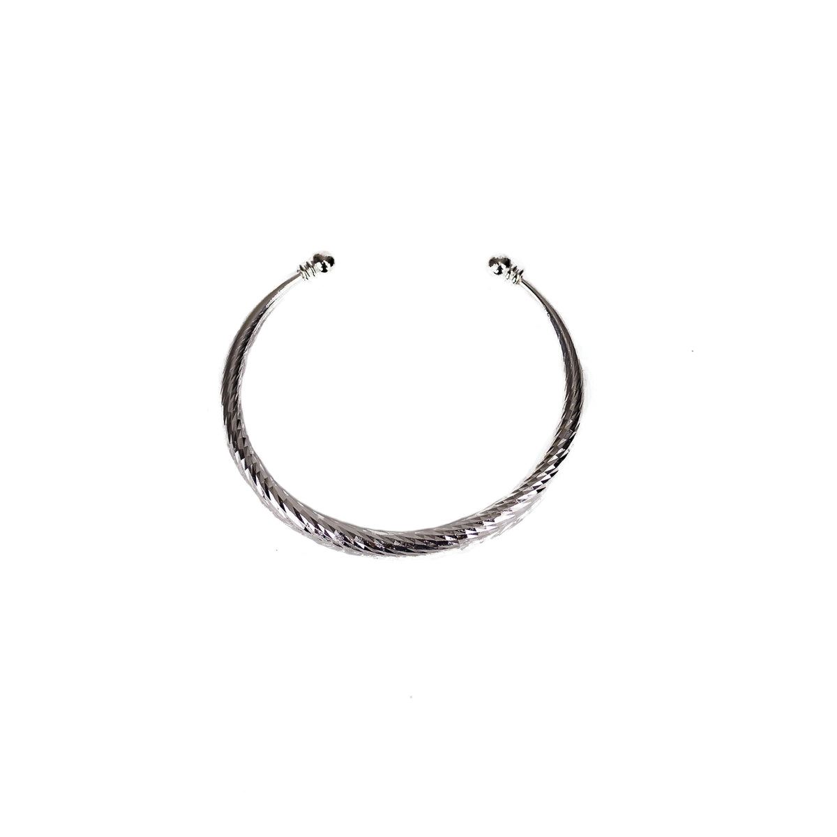 Completely Bella Silver 'Snakeskin' Tapered Cuff Bracelet