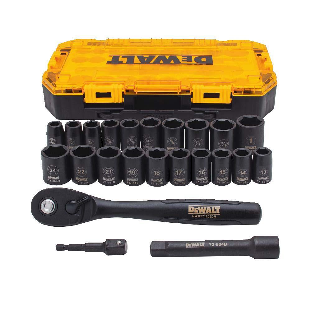 DeWalt 23pc 1/2" Drive Combination Impact Socket Set