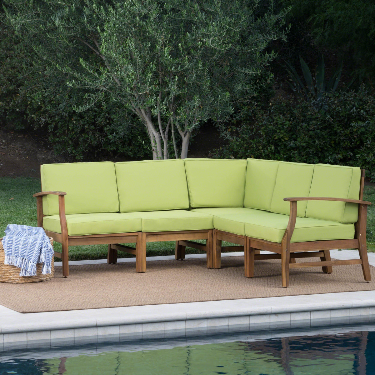 Stark Home Perla Outdoor 5Pc Chat Set With Wr Cushions