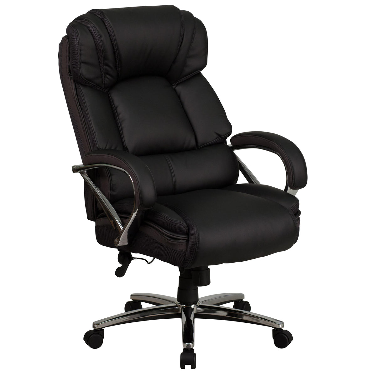 Flash Furniture Big & Tall 500 lb. Rated Black LeatherSoft Ergonomic Office Chair w/ Chrome Base