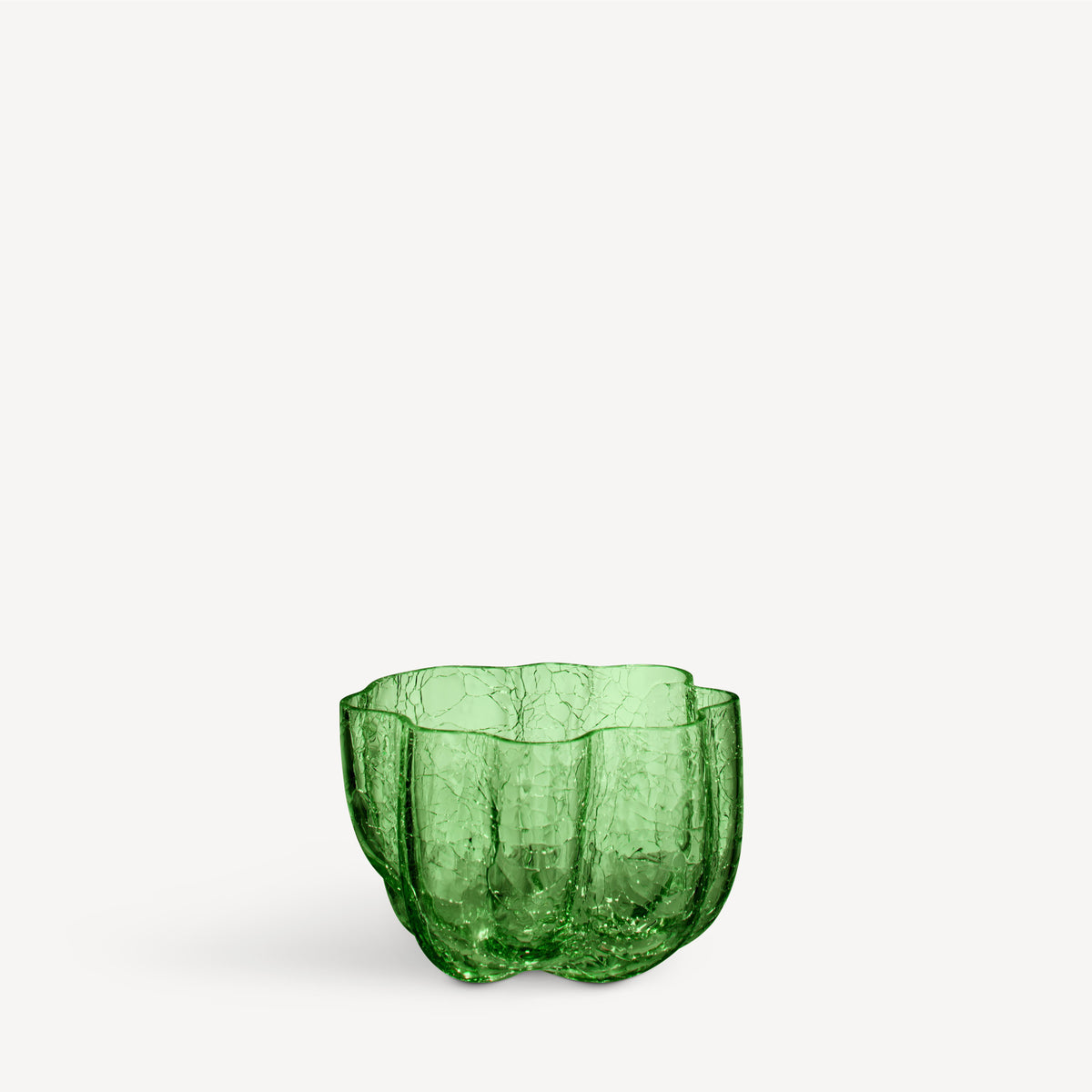 Kosta Boda Crackle Bowl/Votive Green