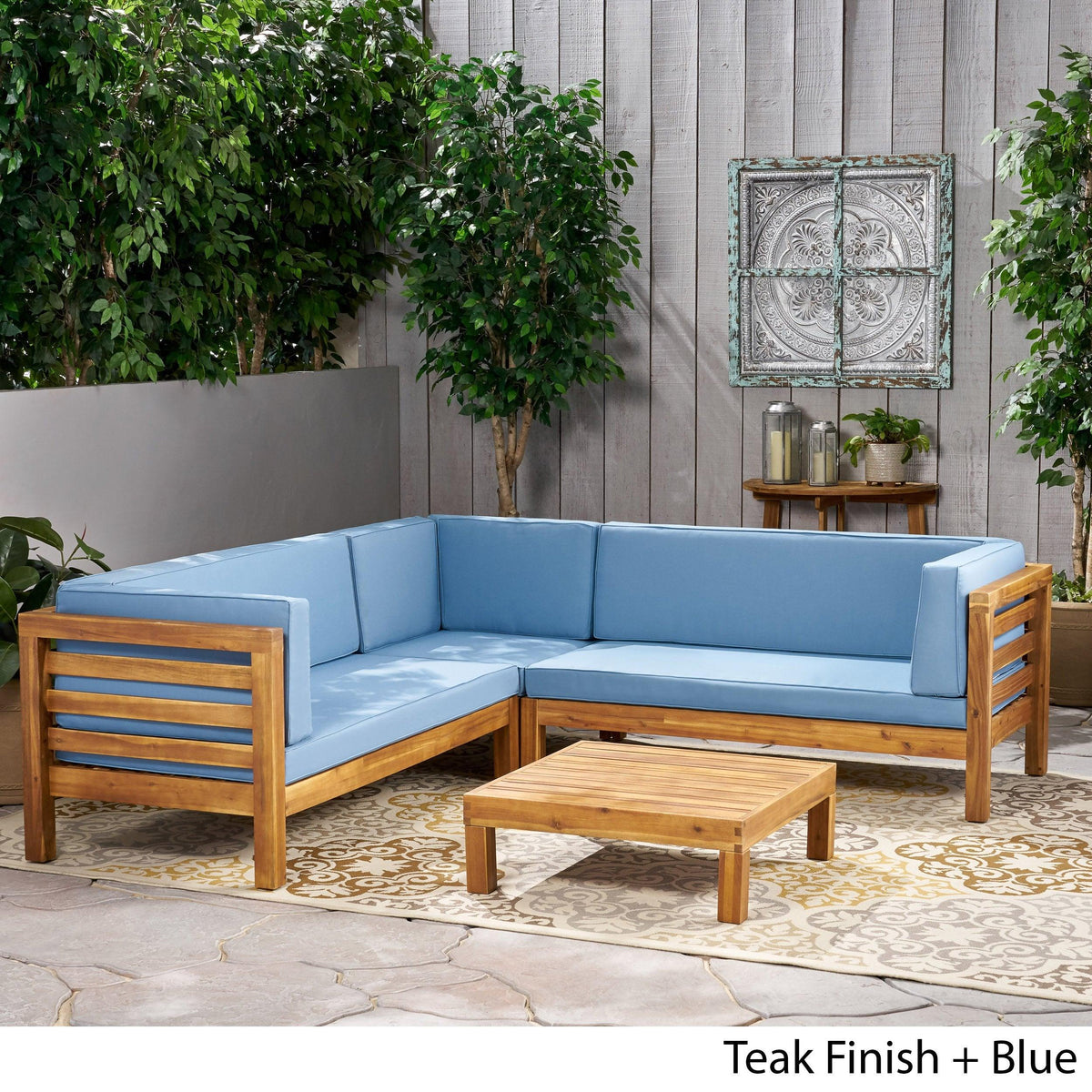 Stark Home Argentine 4Pc Outdoor Sectional Set With Cushions