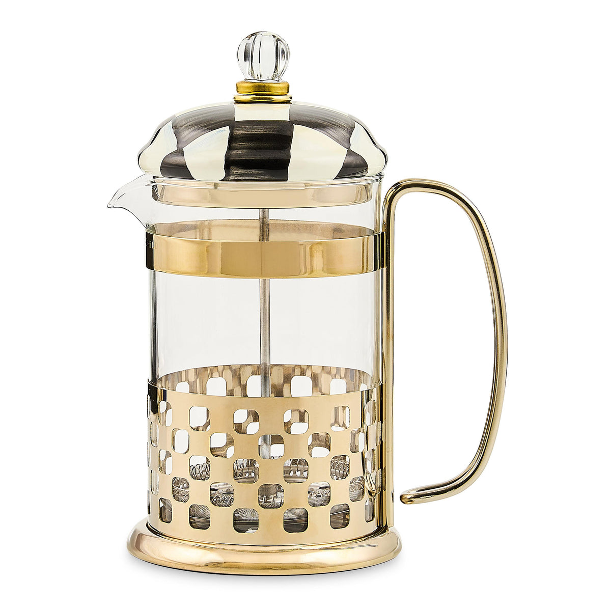MacKenzie-Childs Rosy Check French Press