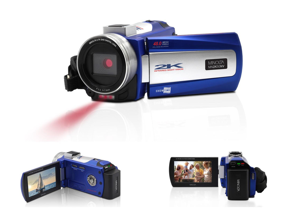 Minolta 2.7K Quad HD Night Vision Camcorder