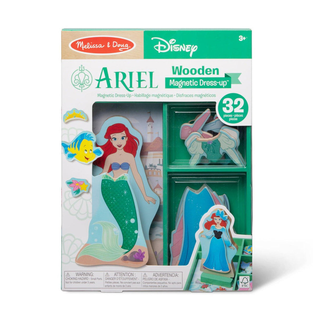 Melissa & Doug Disney Magnetic Dress Up Ariel Ages 2+ Years