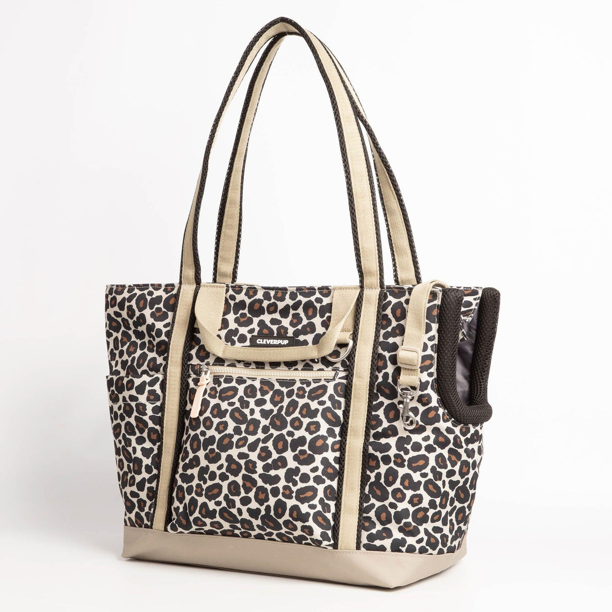 Cleverpup Transit Dog Carrier Tote - Medium Leopard