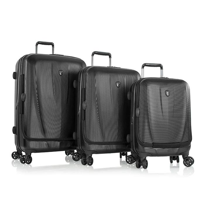 Heys Luggage Vantage Smart Access 100% PC 3pc Luggage Set - Black