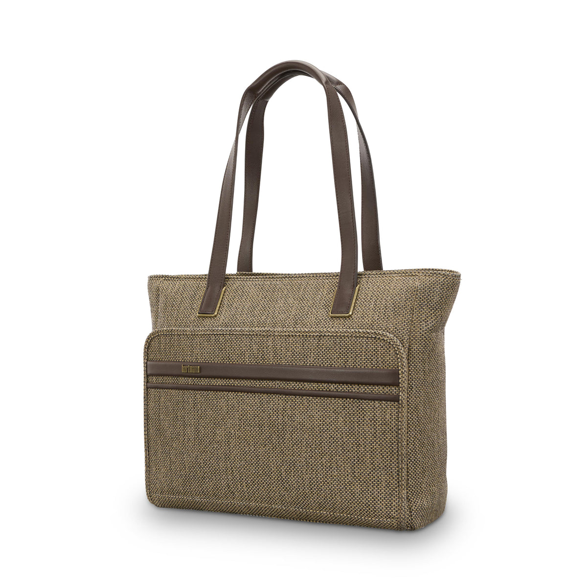 Hartmann Tweed Carryall Tote - Tweed/Natural Leather