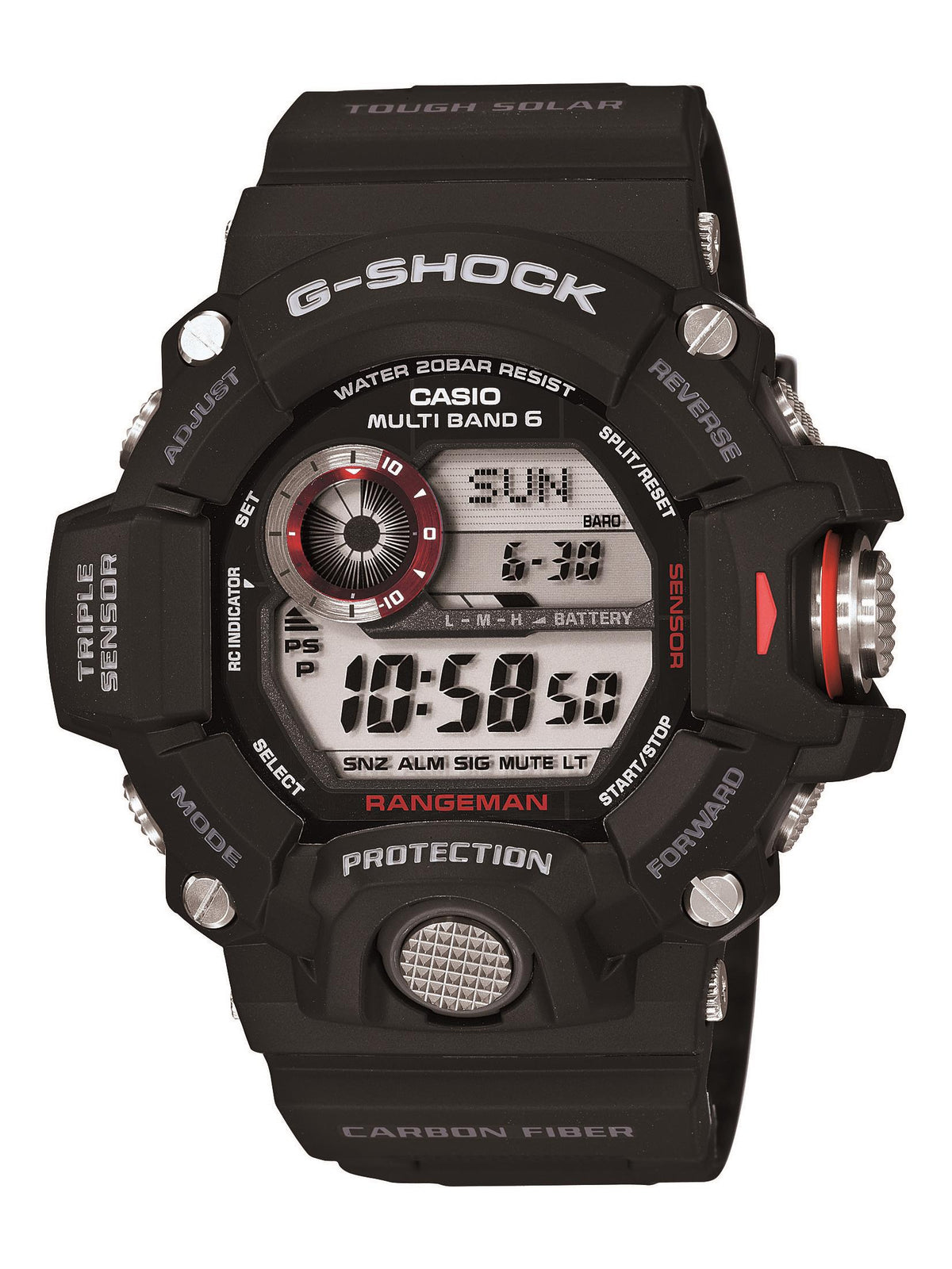 G-Shock Rangeman Solar Triple Sensor Watch Black