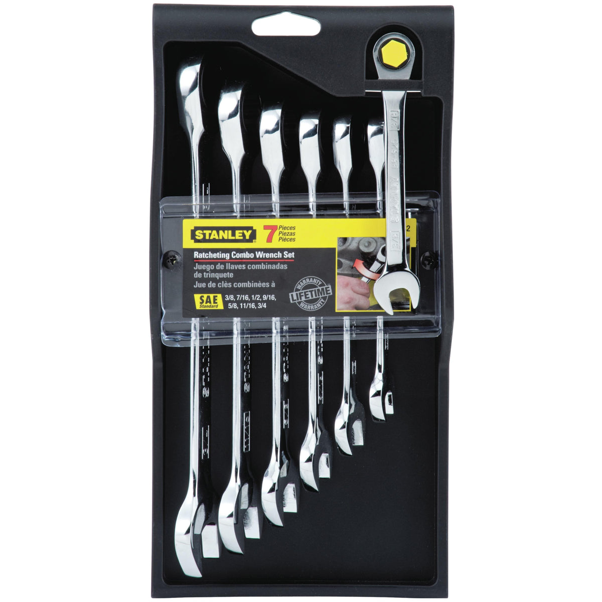 Stanley 7pc Ratcheting Combination SAE Wrench Set