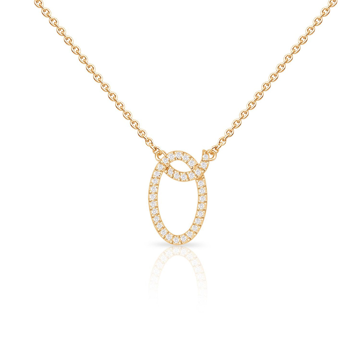 Infinity Luxe Jewelry Collection Diamond Cursive Initial W/Chain