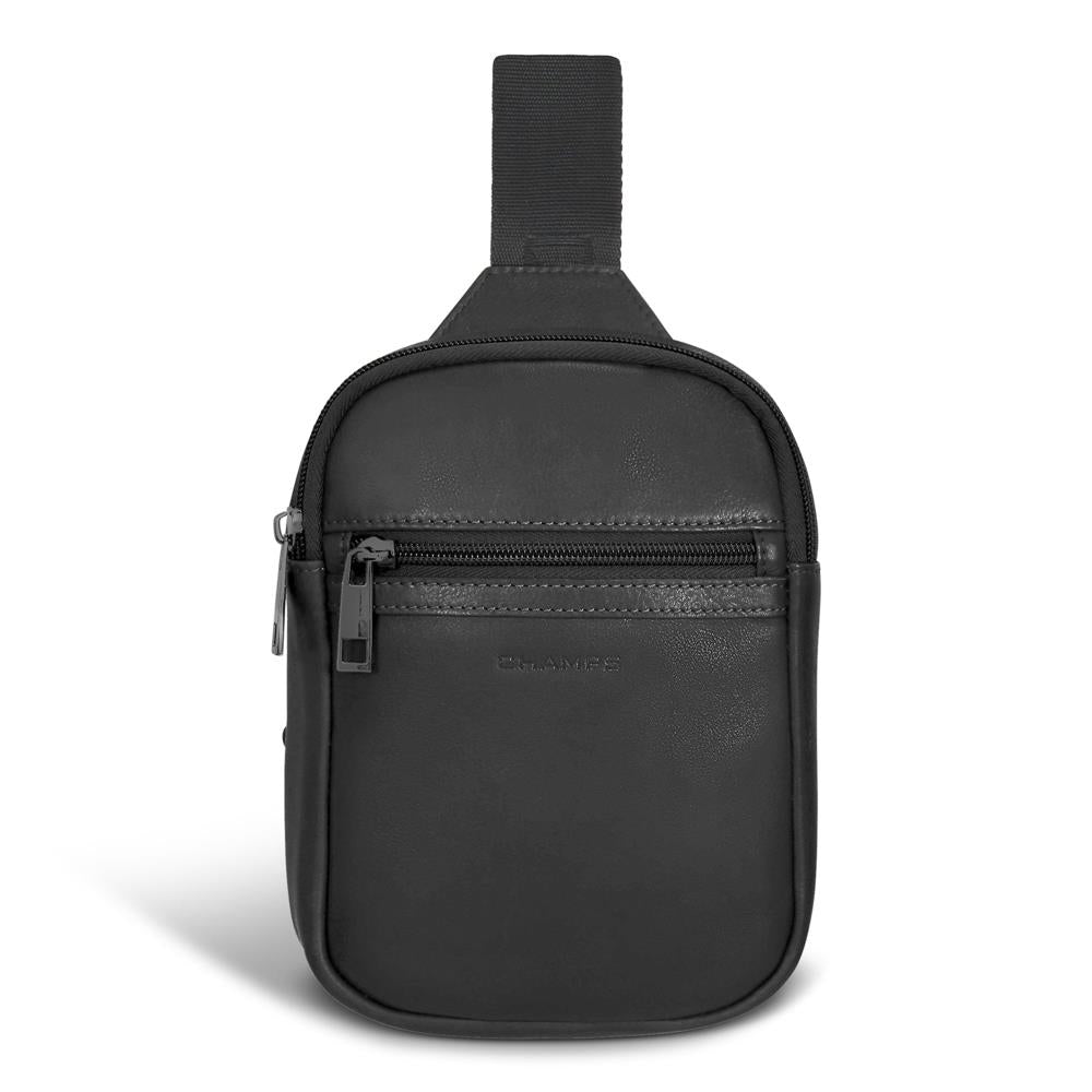 Champs Luggage Onyx Leather Holster Crossbody Bag Size 5.5"x7.5"