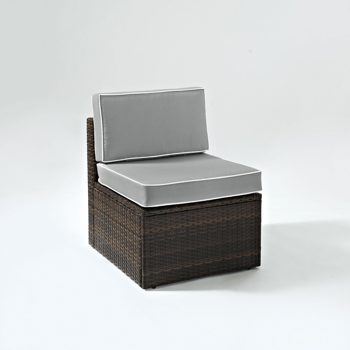 Crosley Outdoor Palm Harbor Wicker Armless Outdoor Sectional Chair