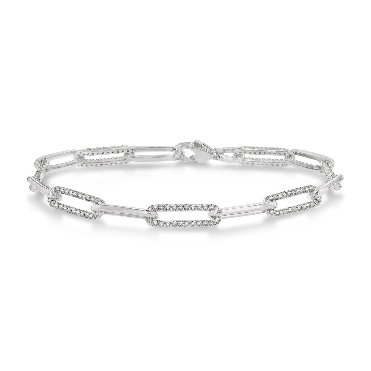 Jilco Diamond Paperclip Bracelet