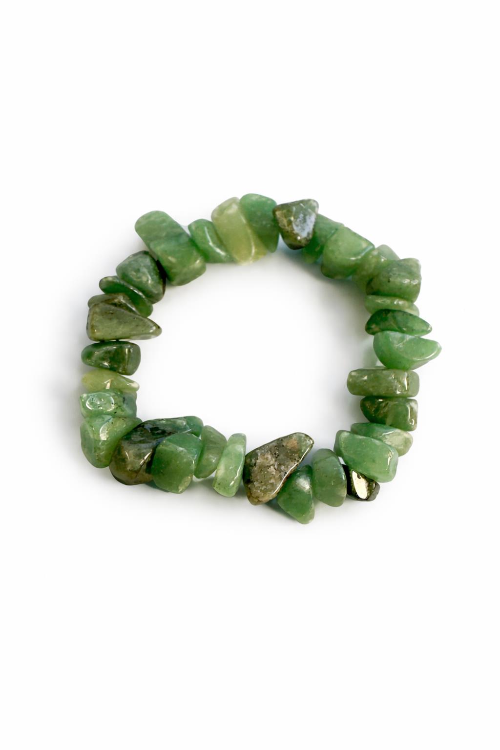 Completely Bella Natural Green Aventurine Stretch Bracelet