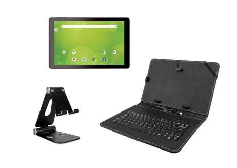 GPX Zeki Bundle w/Tablet/Keyboard Case & Device Stand