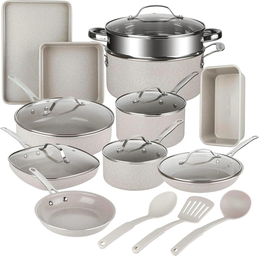 GraniteStone Cookware Ceraluxe Ceramic Set (Express) Size 20 Pieces