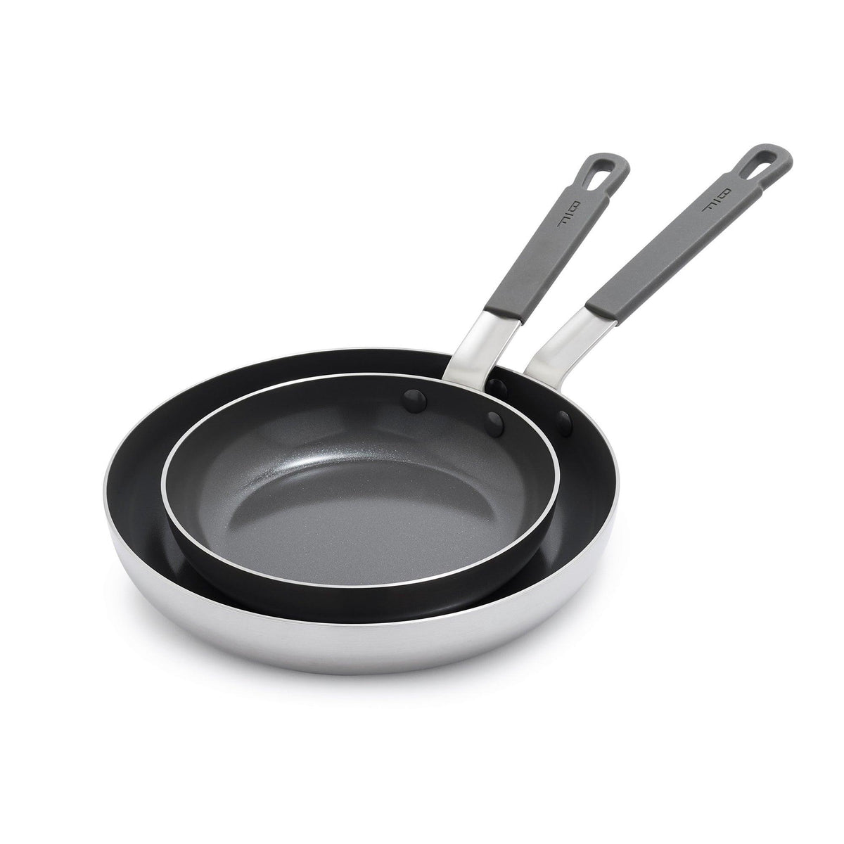 Bobby Flay Stainless Steel PFAS-Free Nonstick 2pc Fry Pan Set