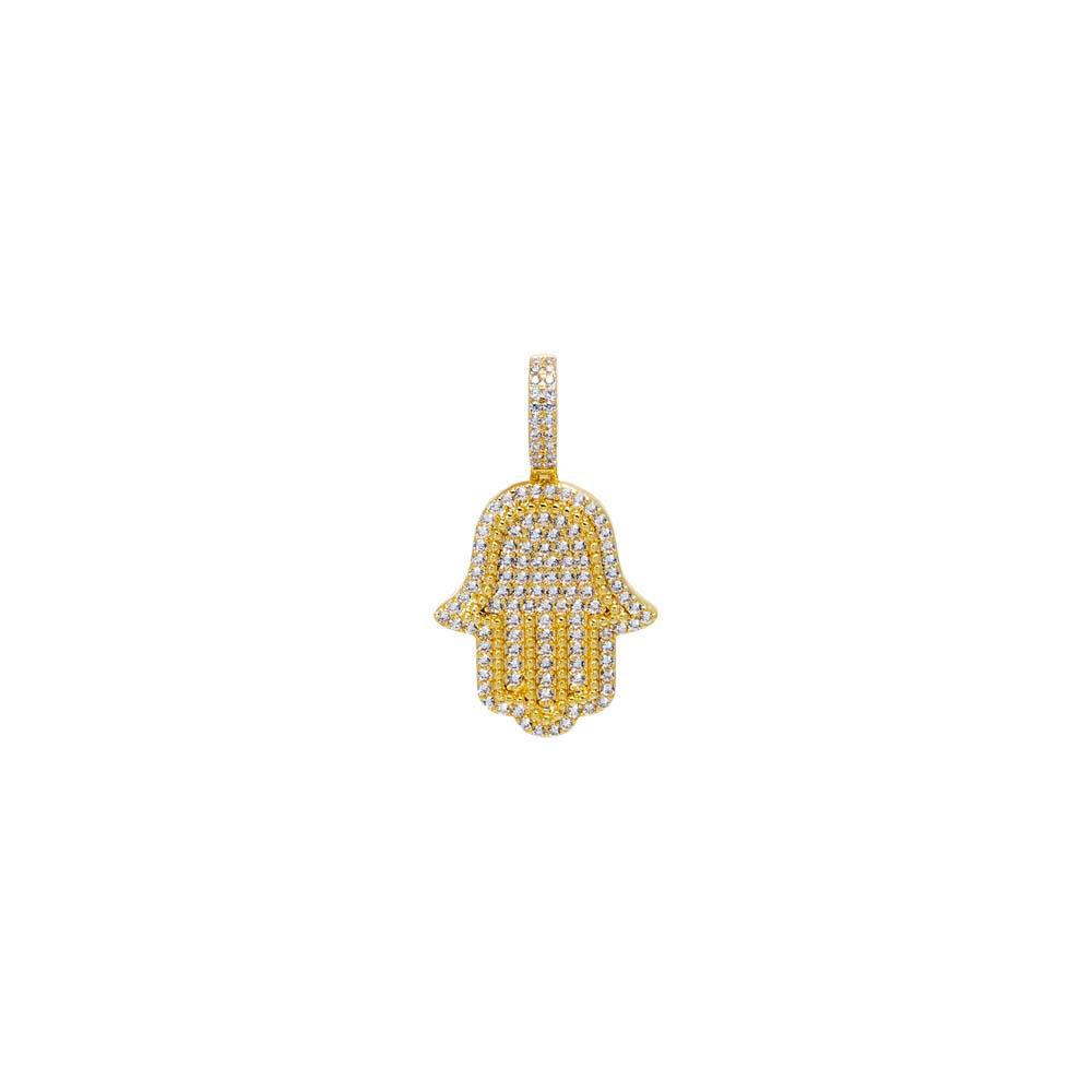 Adina Eden CZ Pave Hamsa Pendant Charm