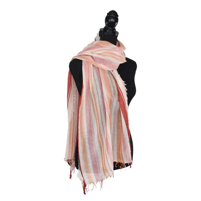 Dupatta Designs Brighton Striped Cotton Scarf