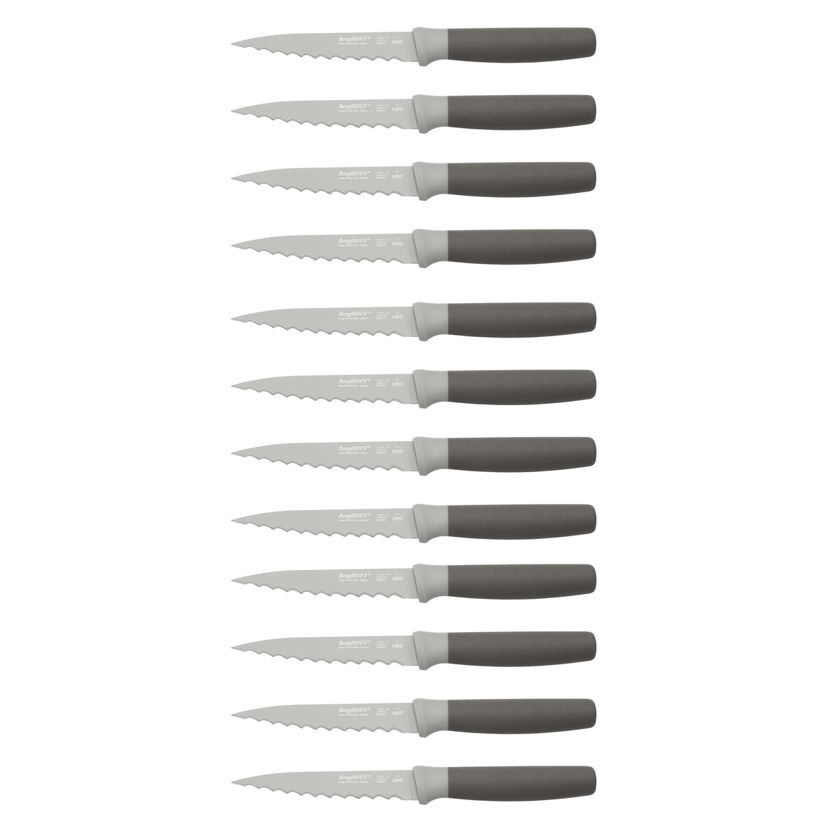 BergHOFF Leo 12pc Stainless Steel Serrated Steak Knives 4.5"