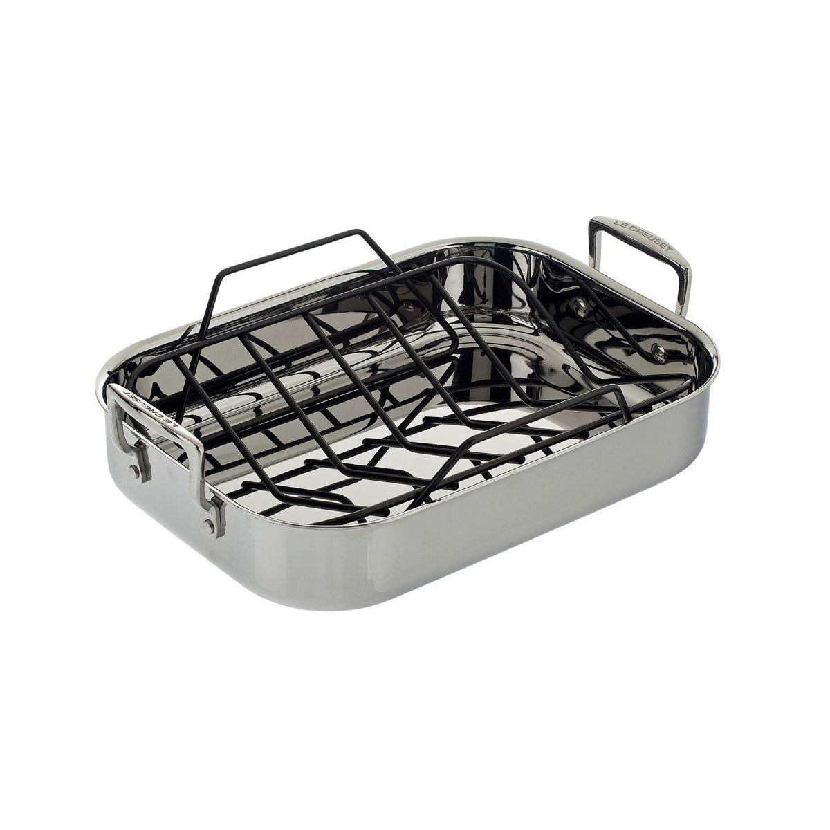 Le Creuset Large Stainless Steel Roasting Pan w/ Nonstick Rack