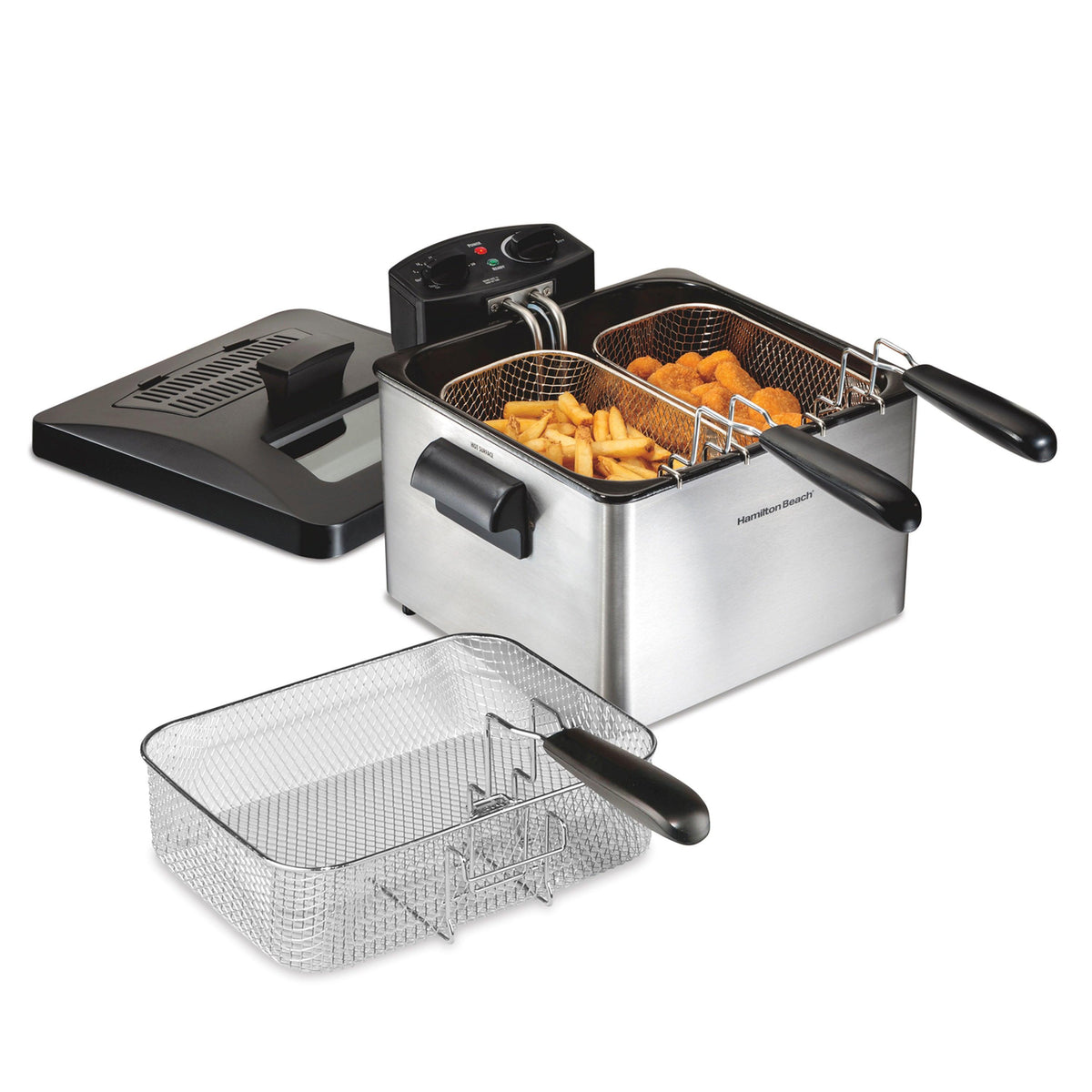 Hamilton Beach Professional-Style Deep Fryer w/ Double Basket