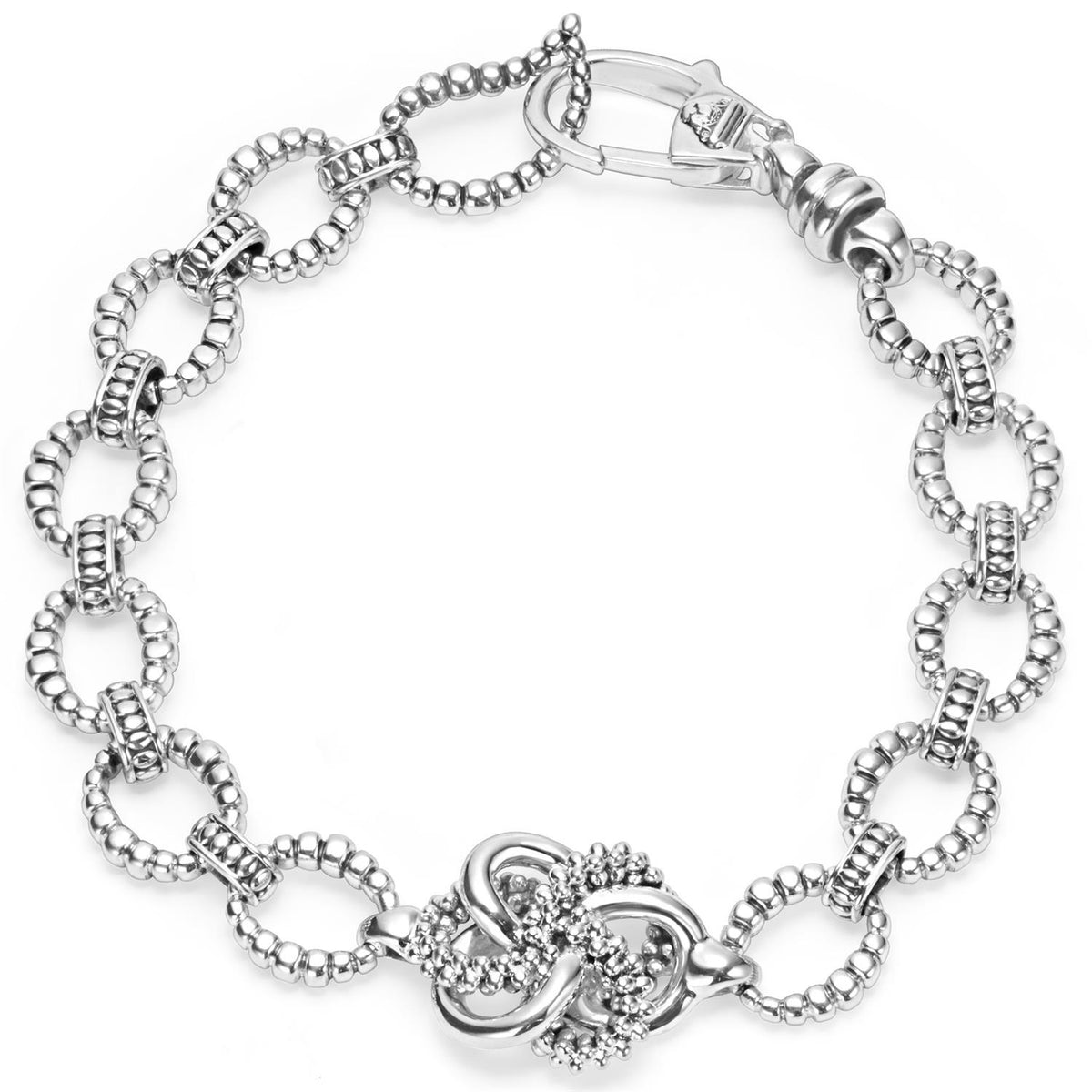 Lagos LOVE KNOT Station Link Bracelet Size Medium