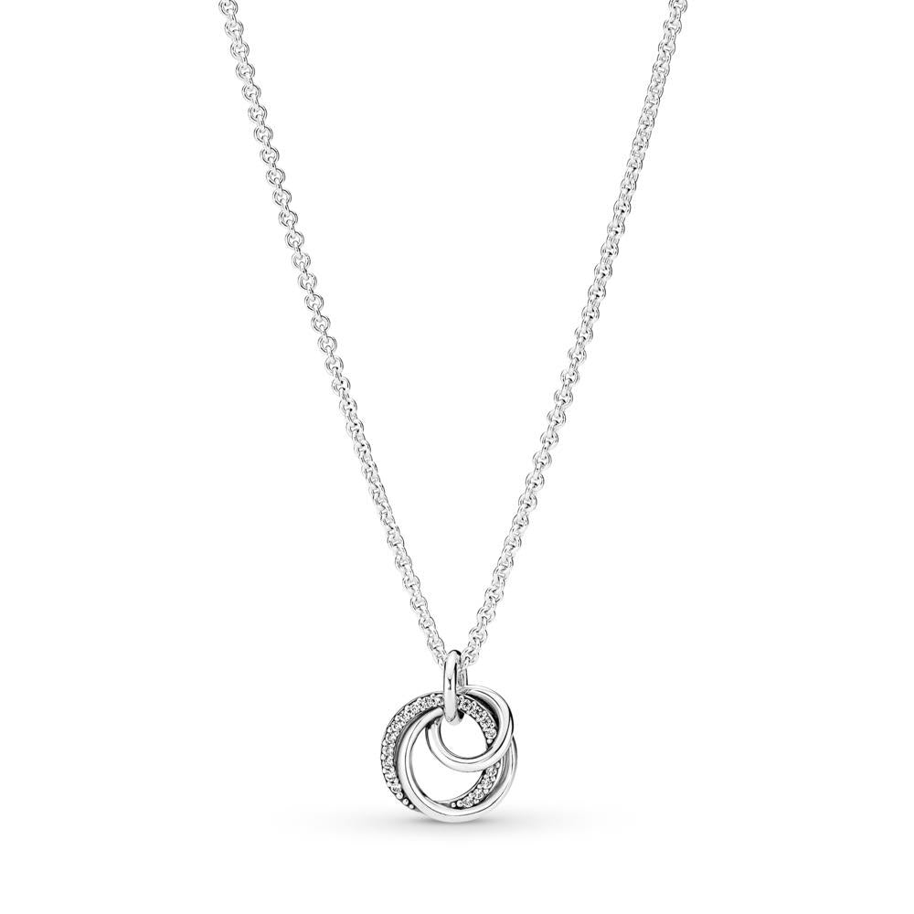 Pandora Family Always Encircled Pendant Necklace Size 23.6"