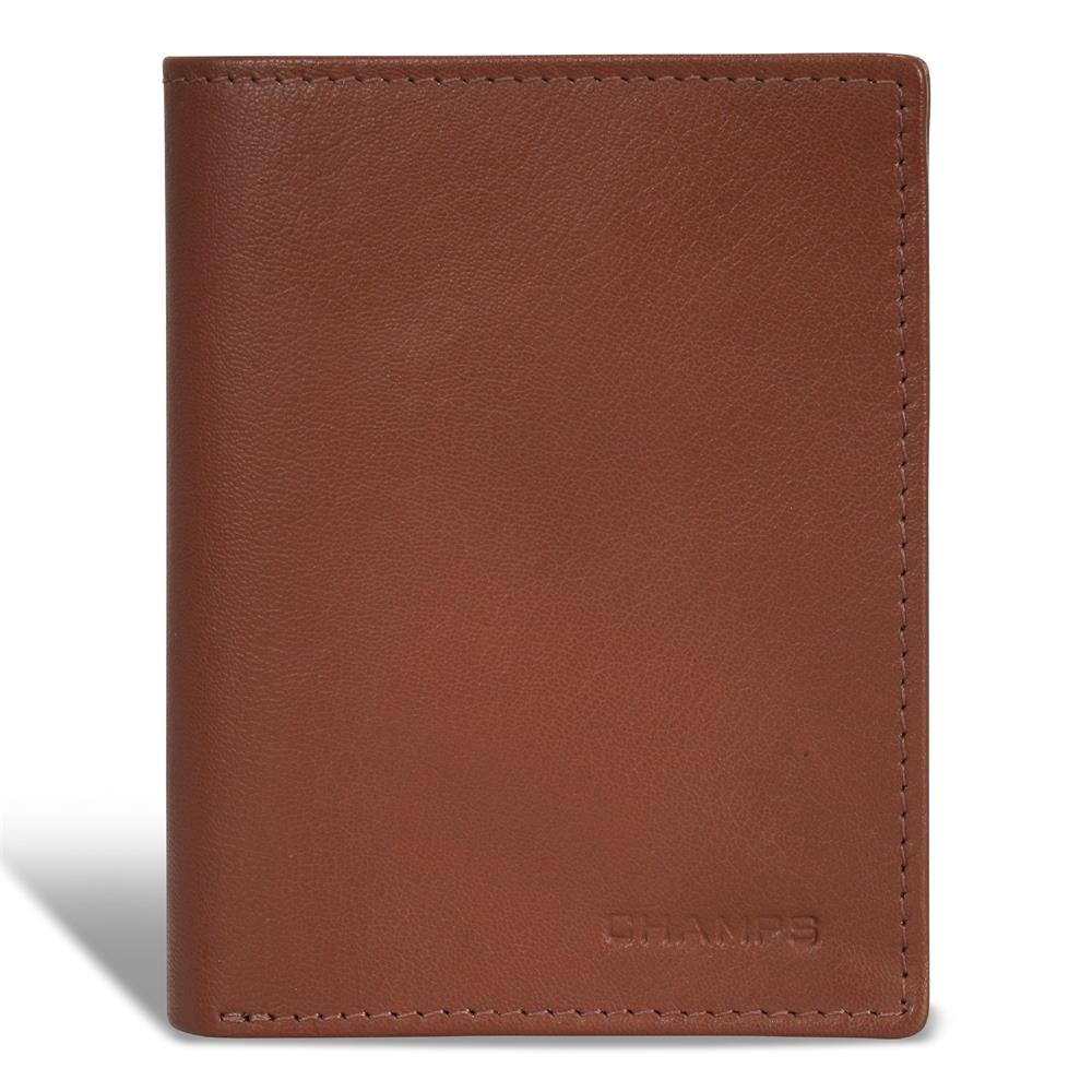Champs Luggage Onyx Leather Vertical Wallet Size 4"x4.5"