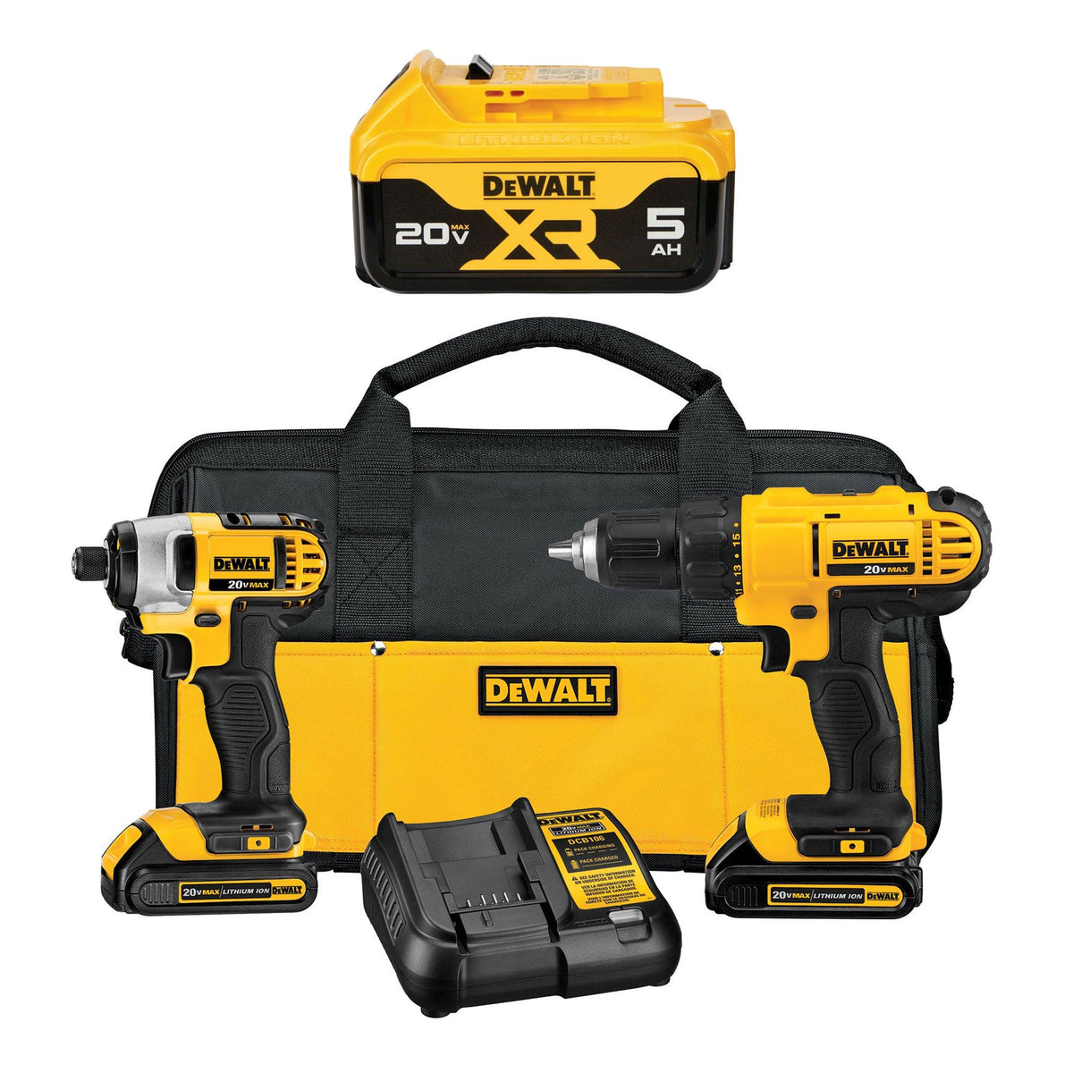 DeWalt 20V MAX Lithium-Ion 2-Tool Combo w/ Extra Battery