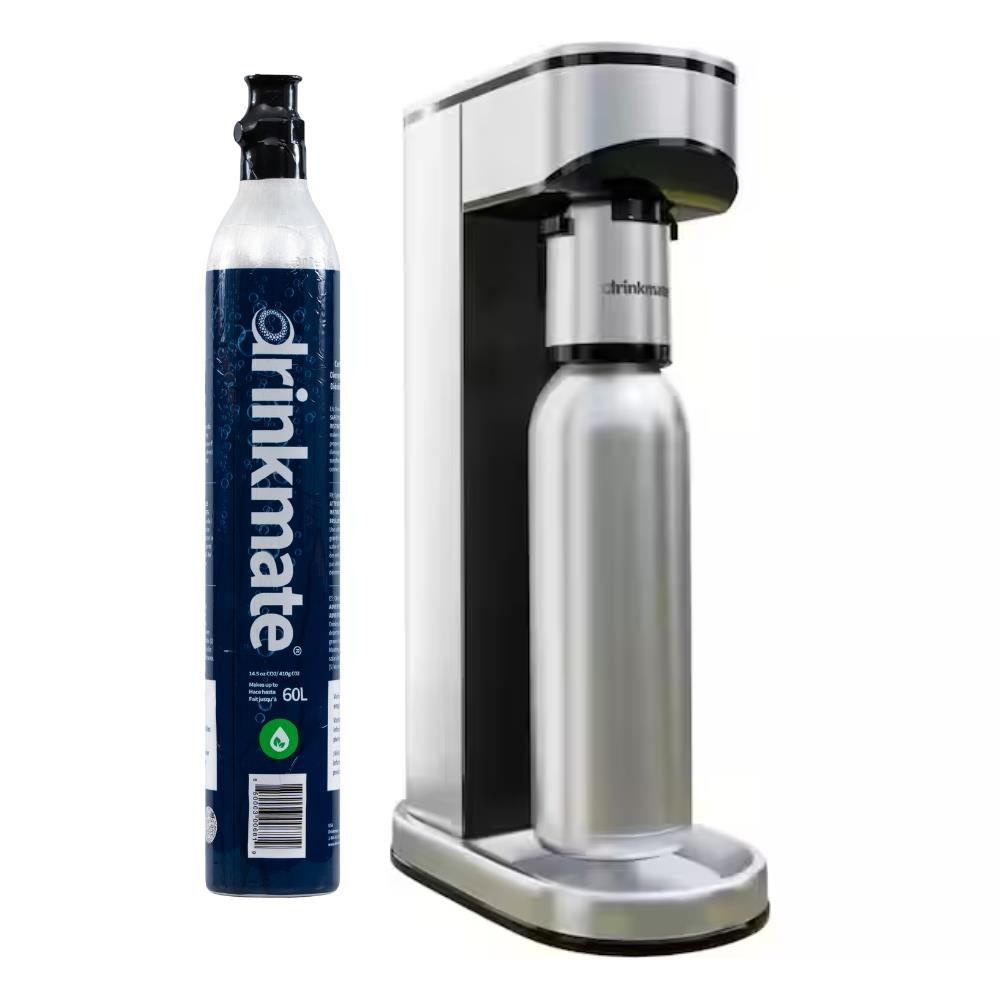 Drinkmate LUX Stainless Steel Kit, SS Bottle with CO2 Cylinder