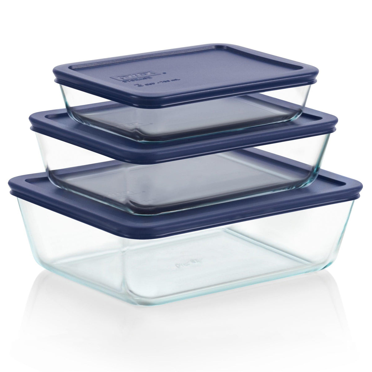Pyrex 6pc Simply Store Rectangular Glass Storage Set