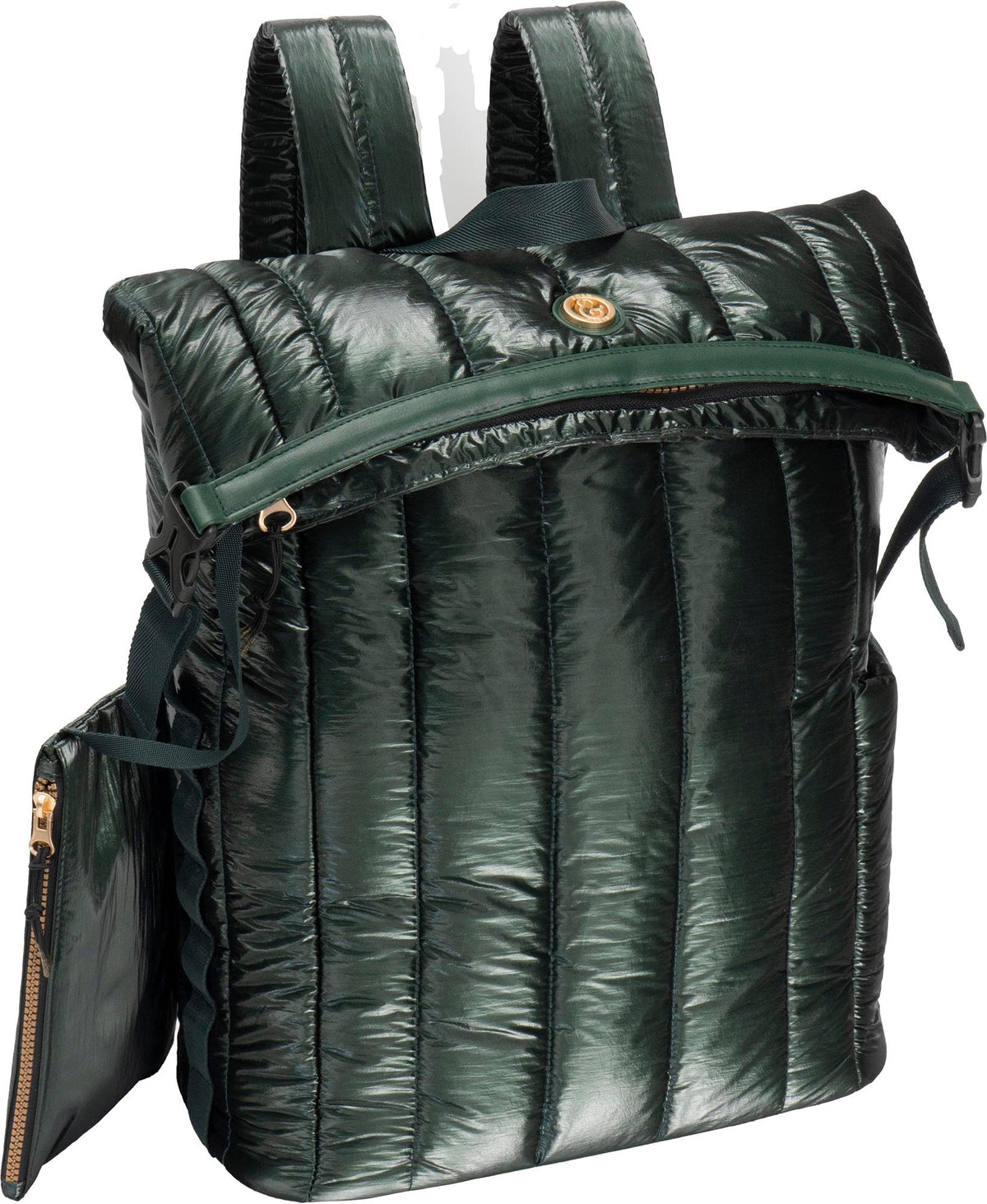 Joan & David Metallic Quilted Backpack Size 18"