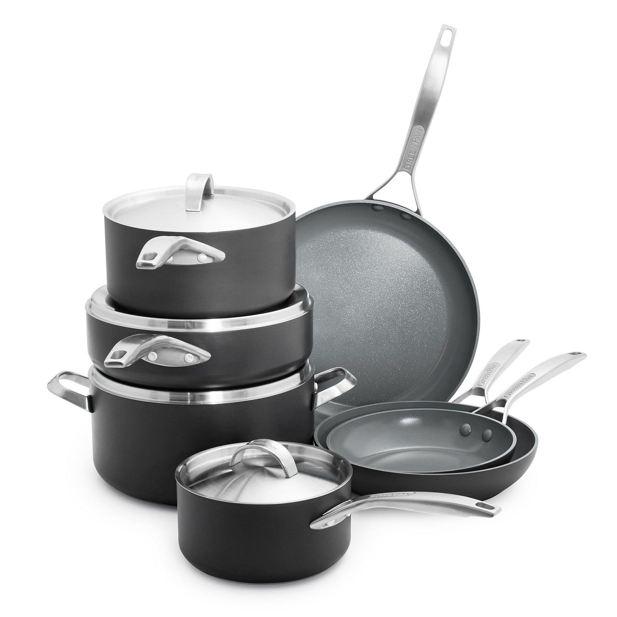 GreenPan Paris Pro Hard Anodized Nonstick 11pc Cookware Set