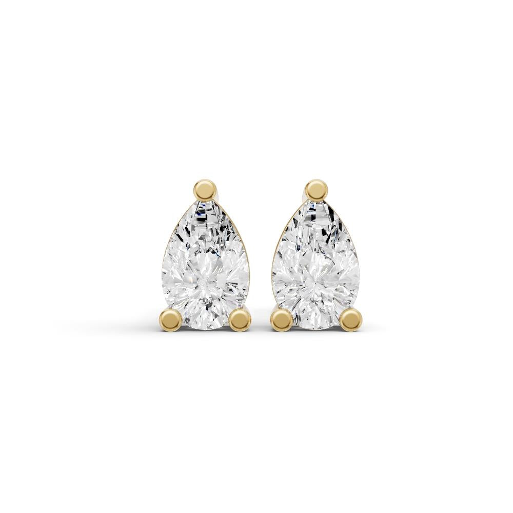 Prestige Boutique Diamonds Pear Lab Diamond Solitaire Earrings Size 0.5 CTW