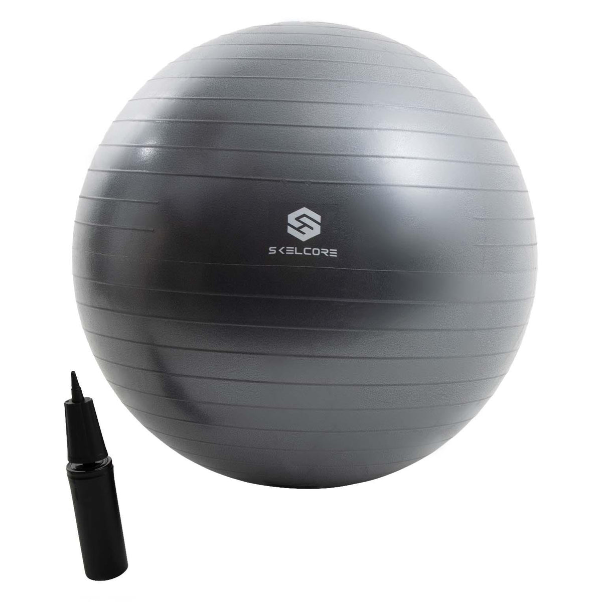 Skelcore 25.6in (65cm) Anti Burst Stability Ball With Pump