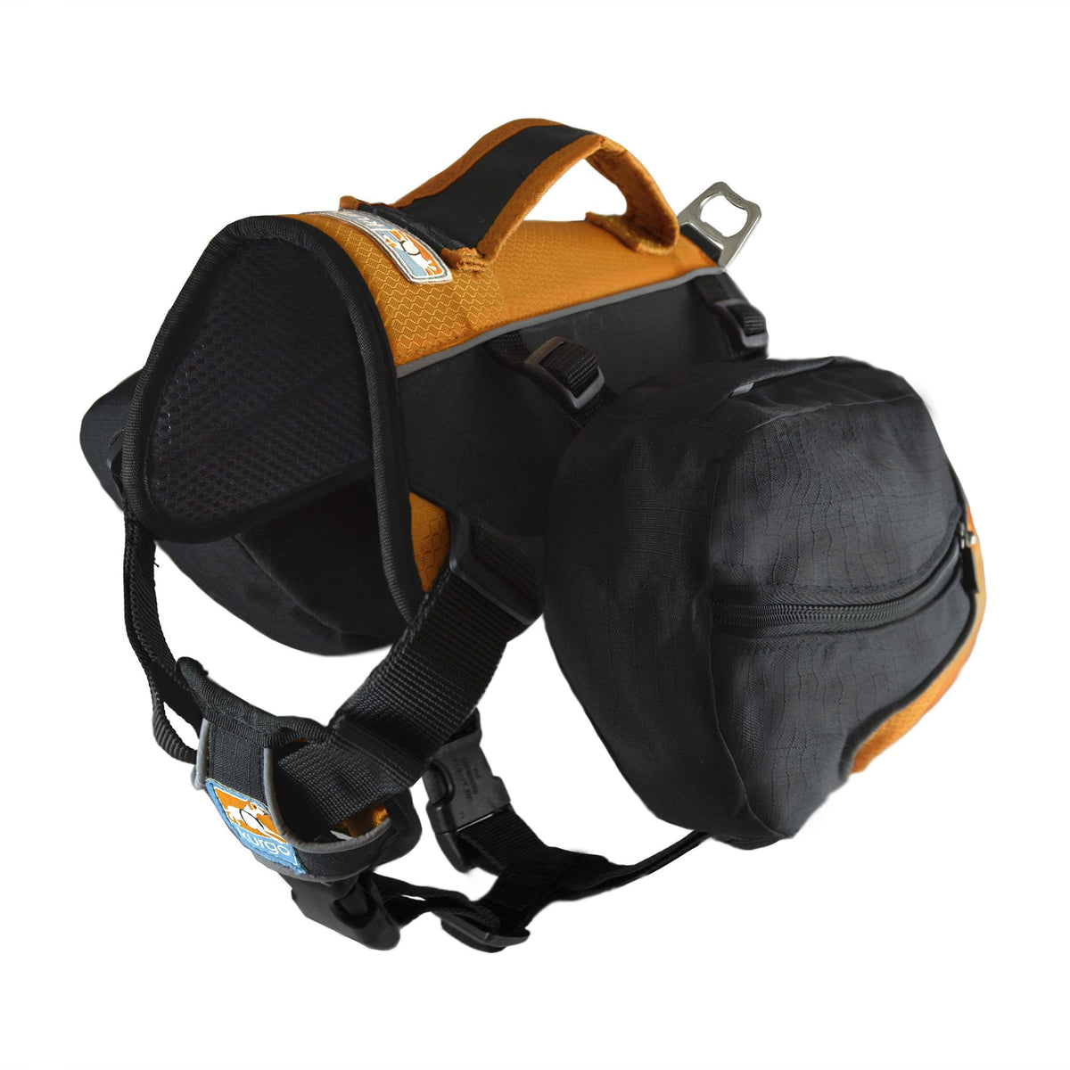 Kurgo Baxter Backpack for Dogs 30-85lbs Black/Orange