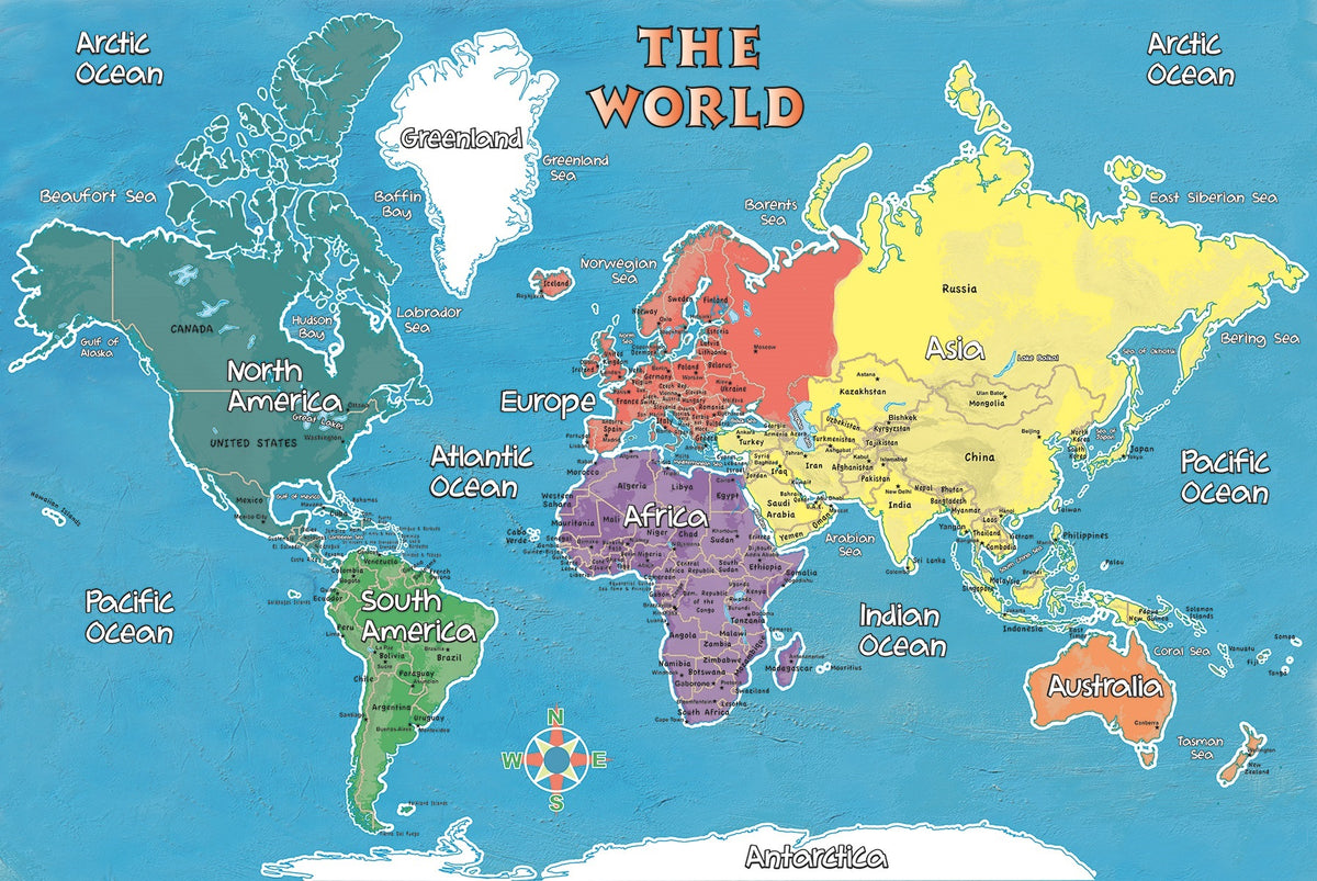 Replogle Young Explorer World Map - Small24" x 16"