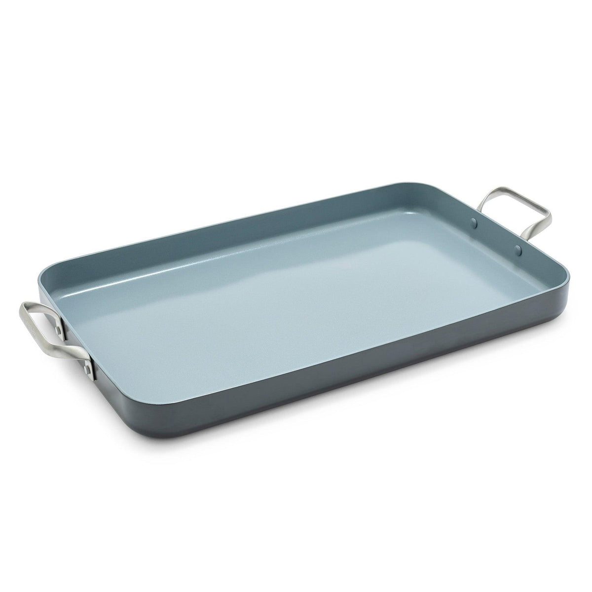 GreenPan Valencia Pro Ceramic Nonstick 18" x 11" Double Burner Griddle