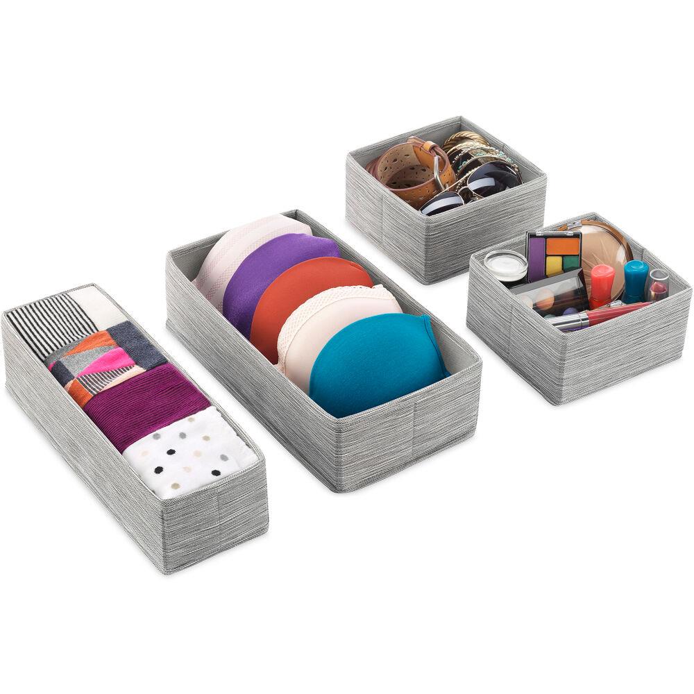WHITMOR Set of 4 Fabric Drawer Organizers
