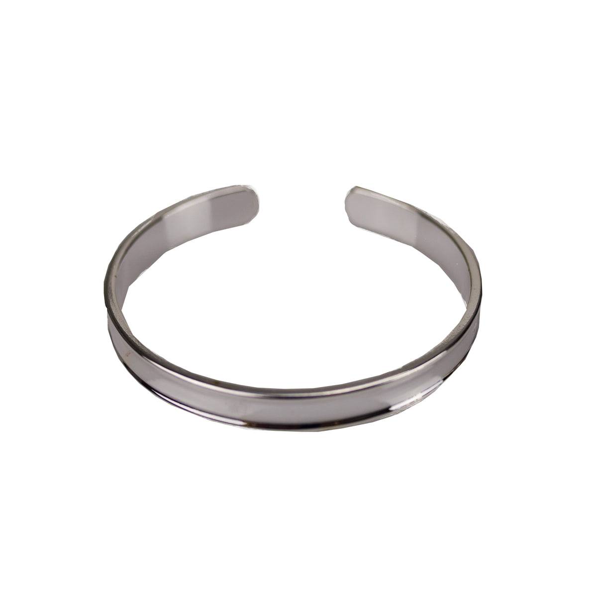 Completely Bella 7mm Sterling Silver Plated Bangle Bracelet