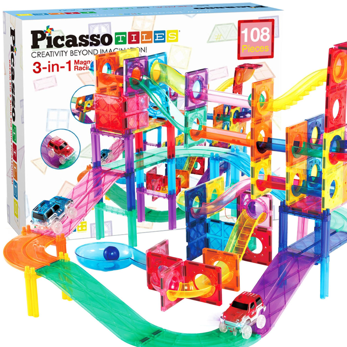 Picasso Tiles 3 in 1 Marble Run and Race Track
