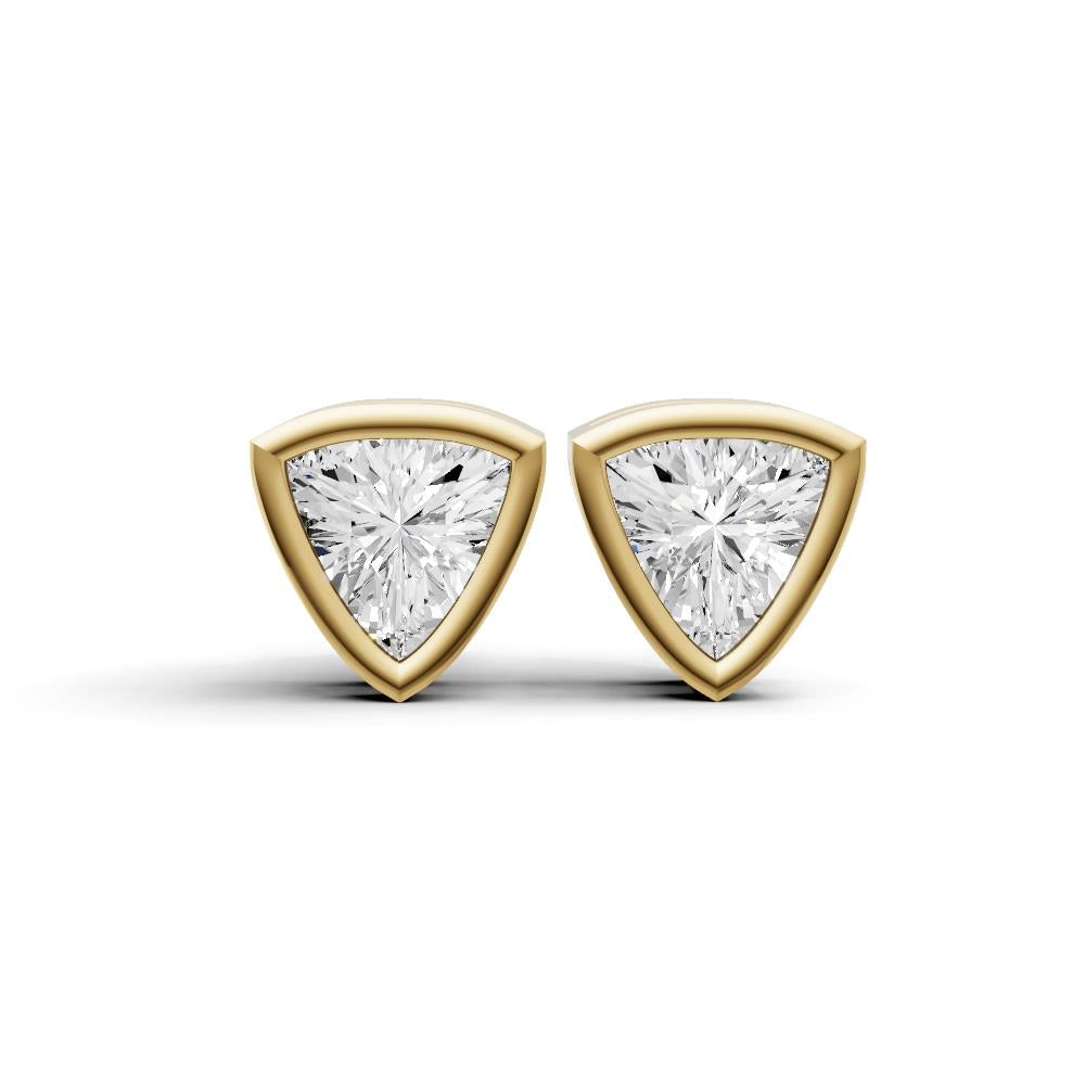 Prestige Boutique Diamonds Trillion Lab Diamond Solitaire Earrings Size 0.5 CTW