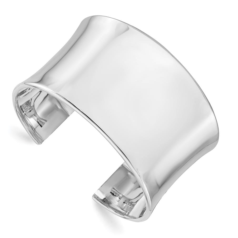 Distinctive Sterling Silver Polished Slip-on Bangle