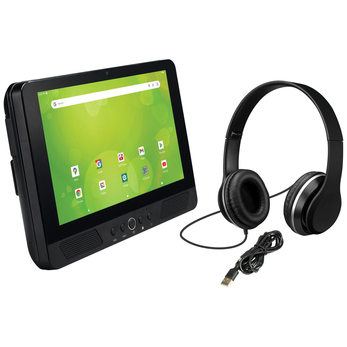 GPX 10" Android Tablet w/ Built-In DVD Player with Headphones - Black