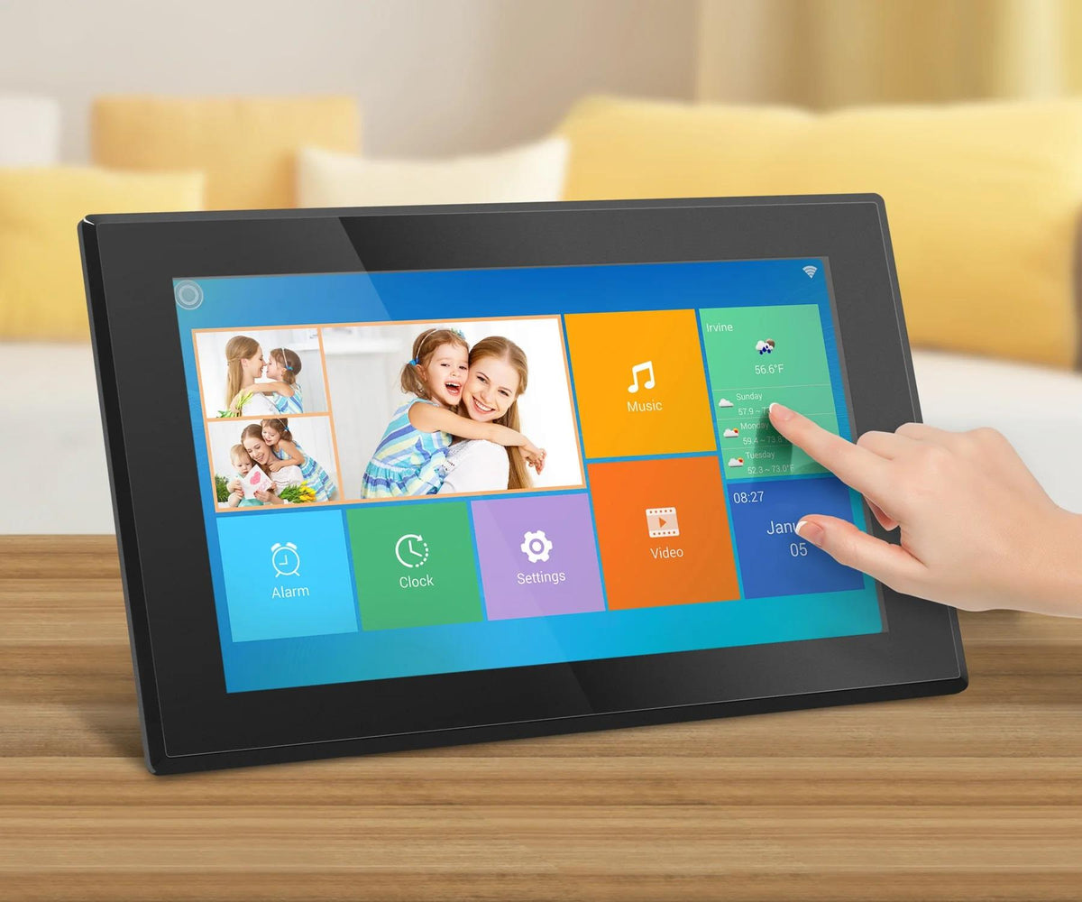 Aluratek 15.6 inch WiFi Digital Photo Frame with Touchscreen IPS LCD, 16GB Built-in Memory